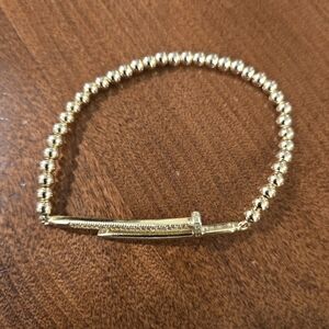 Gold Beaded Bracelet Non Tarnish